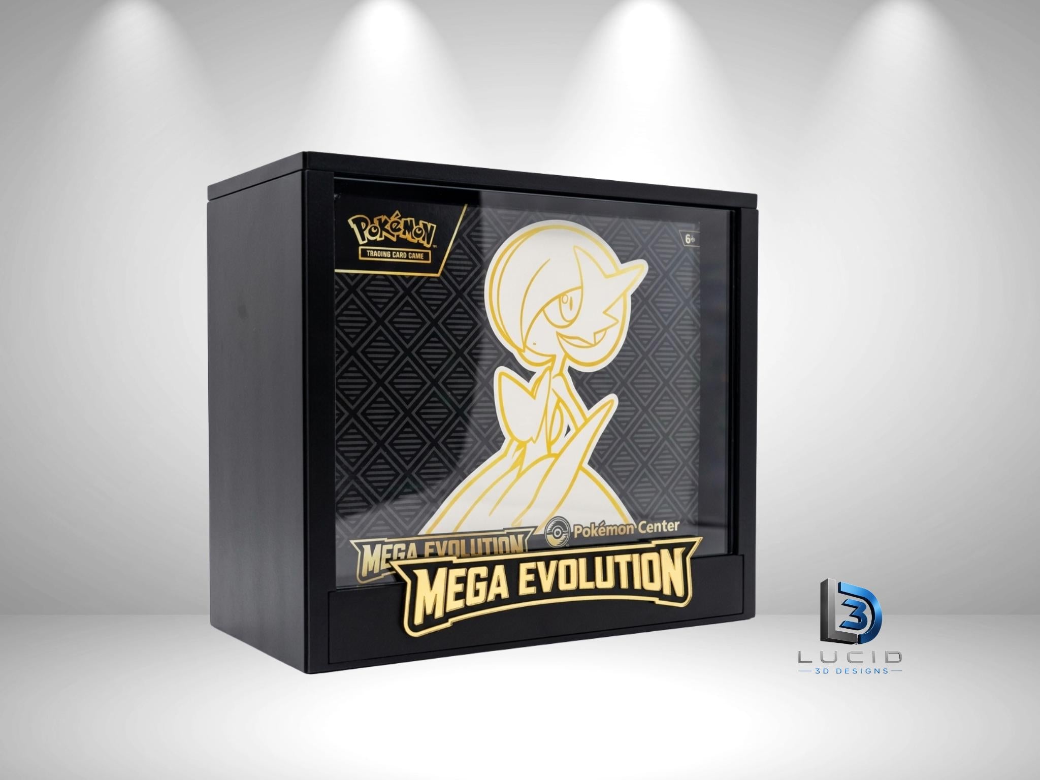 Pokemon Mega Evolution Lucario ETB Display Case | 3D Printed PLA | Magnetic Lid | Acrylic | ETB - image 1