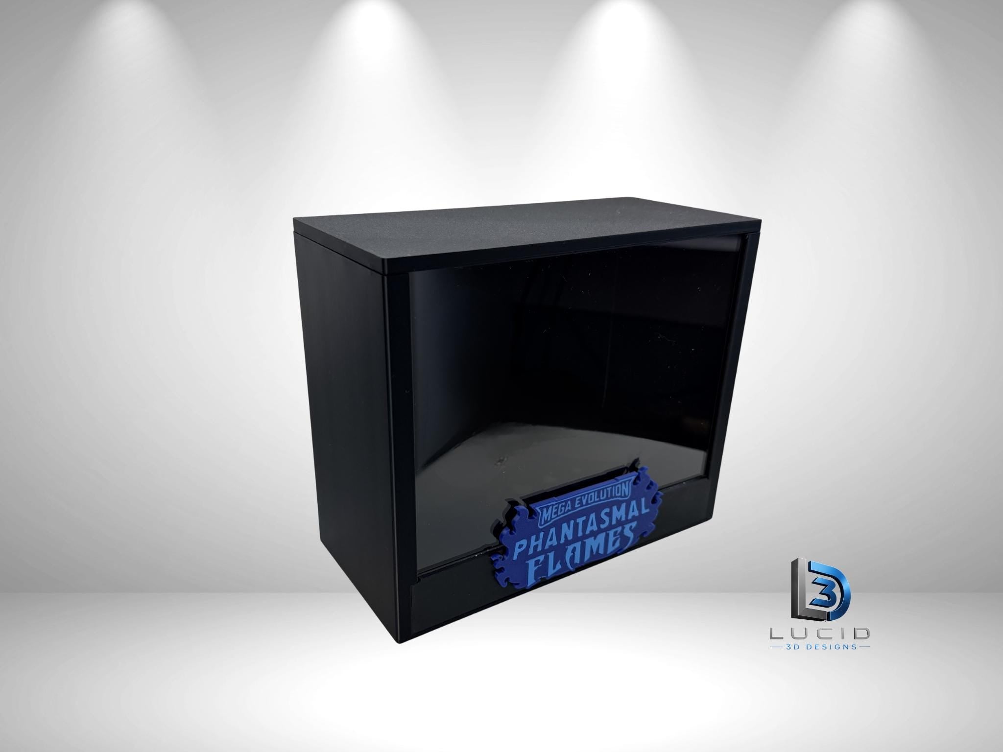 Pokemon Phantasmal Flames ETB Display Case - Open View